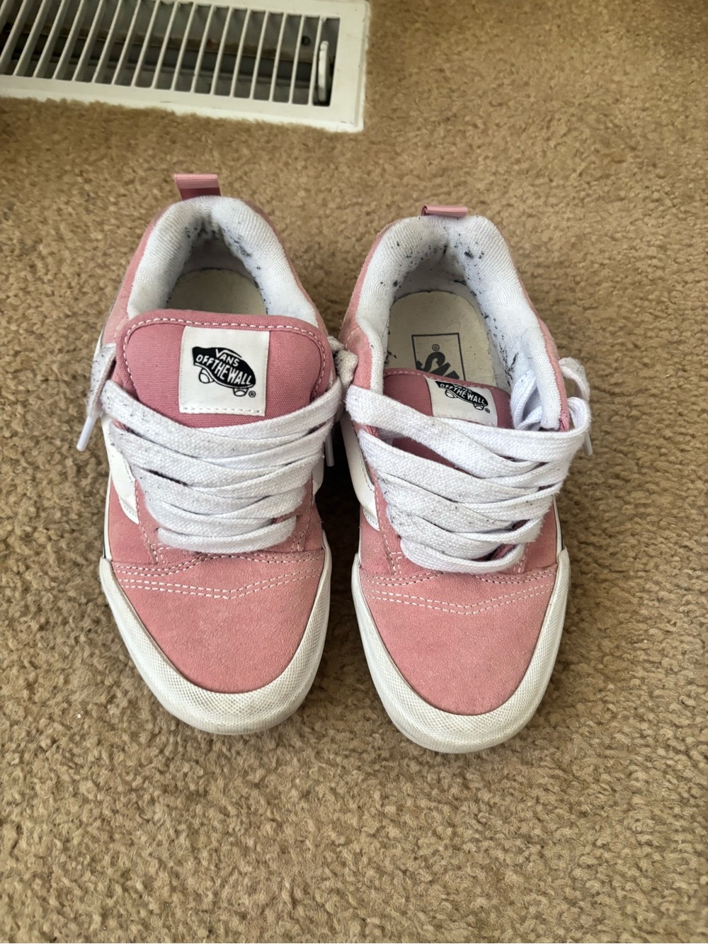 Vans Kids Blush Pink Low-Top Skate Sneakers